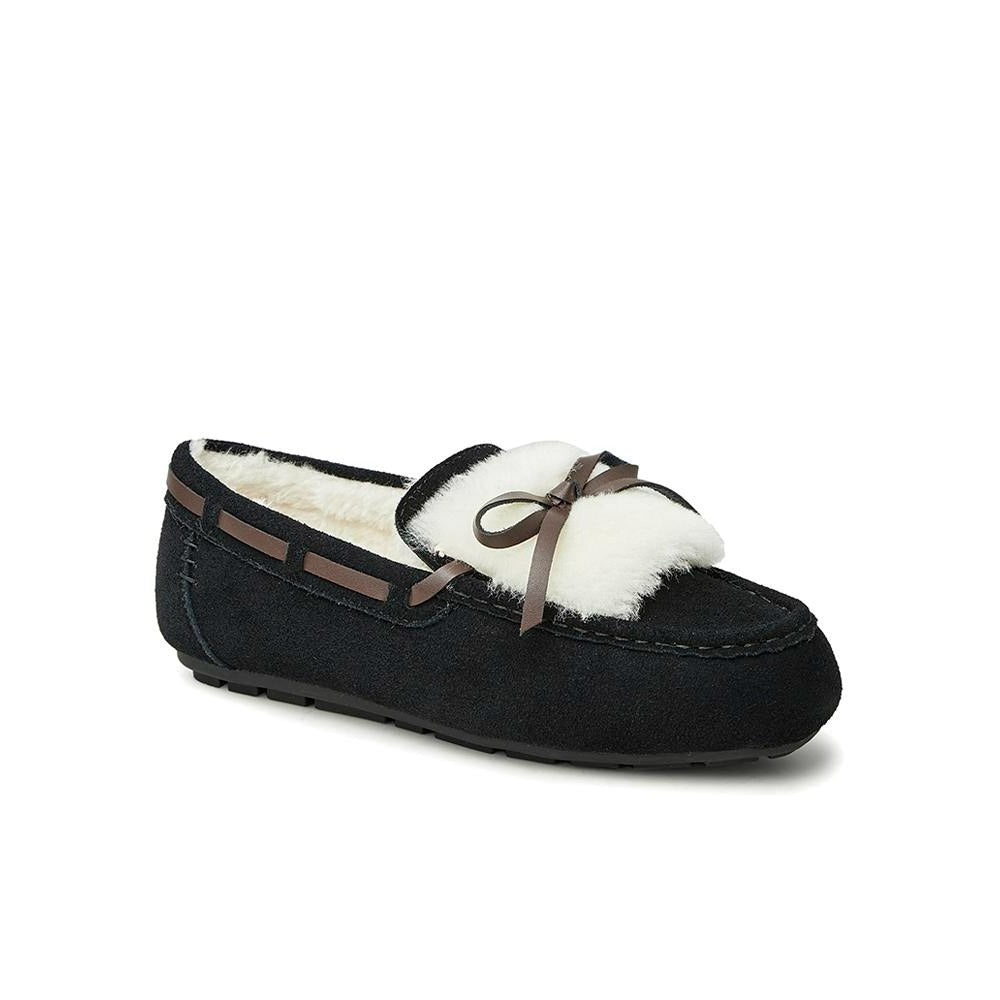 Women Round Toe Muffin Bottom Snow Loafers