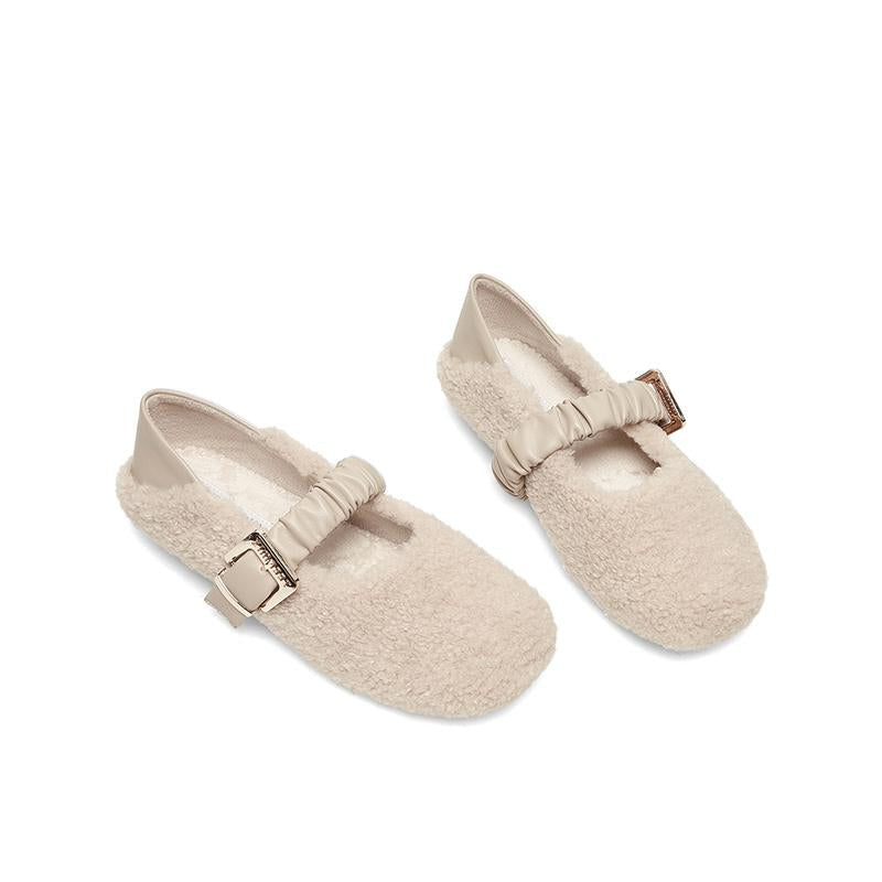 Women Warm Plush Flat Shoes